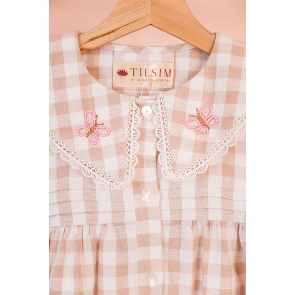 Tilsim by Sagarika Mehrotra Beige Butterfly Breeze Shirt
