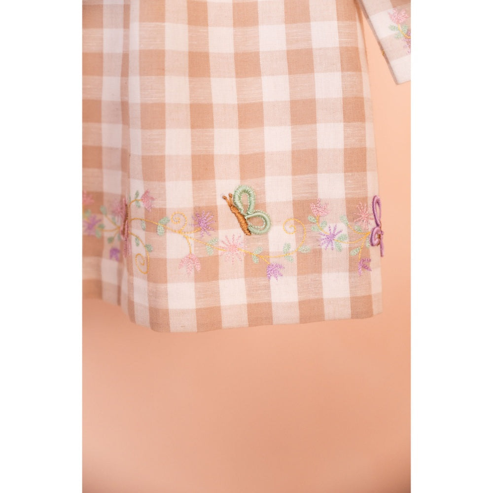 Tilsim by Sagarika Mehrotra Beige Butterfly Breeze Shirt