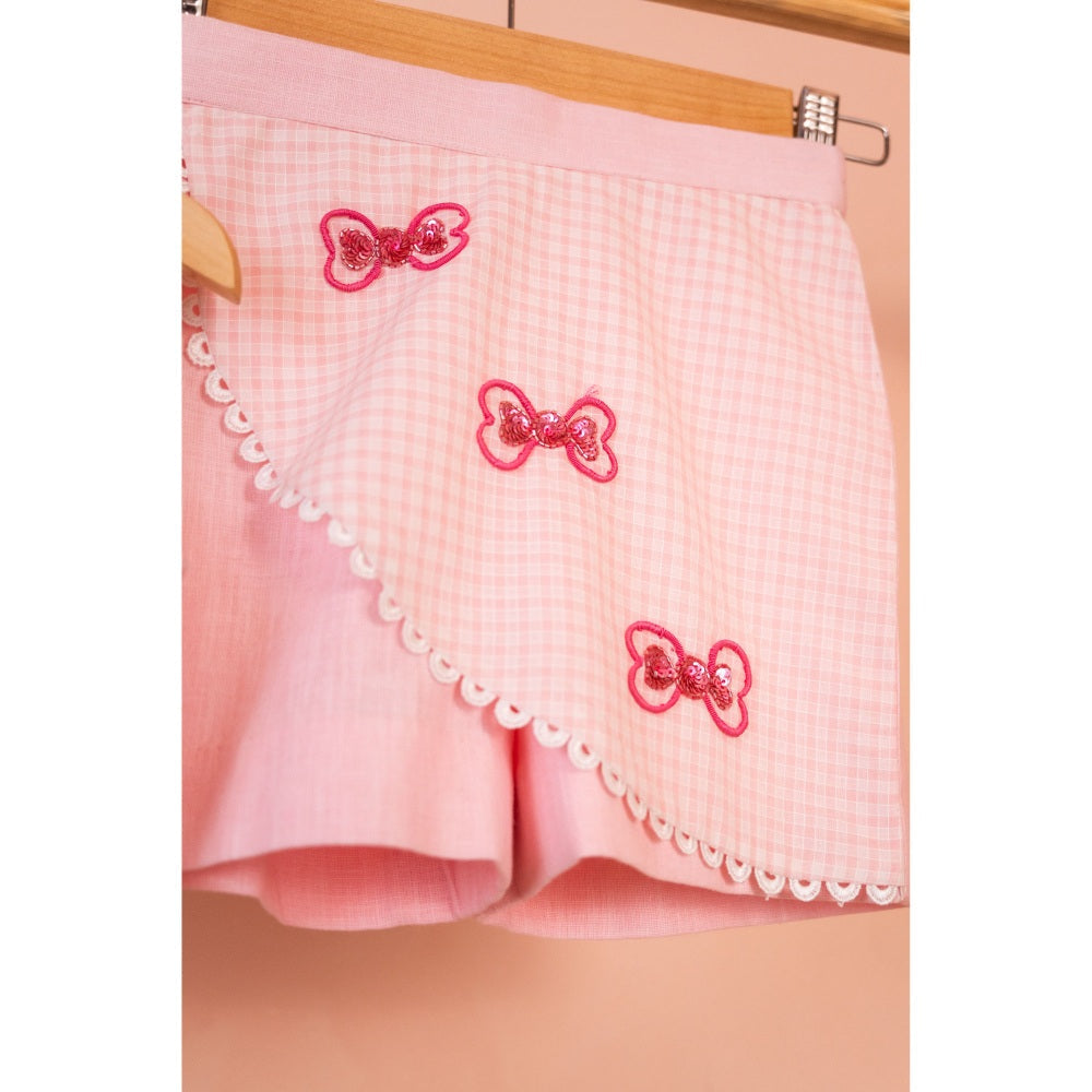 Tilsim by Sagarika Mehrotra Pink Hello Kitty Top & Shorts