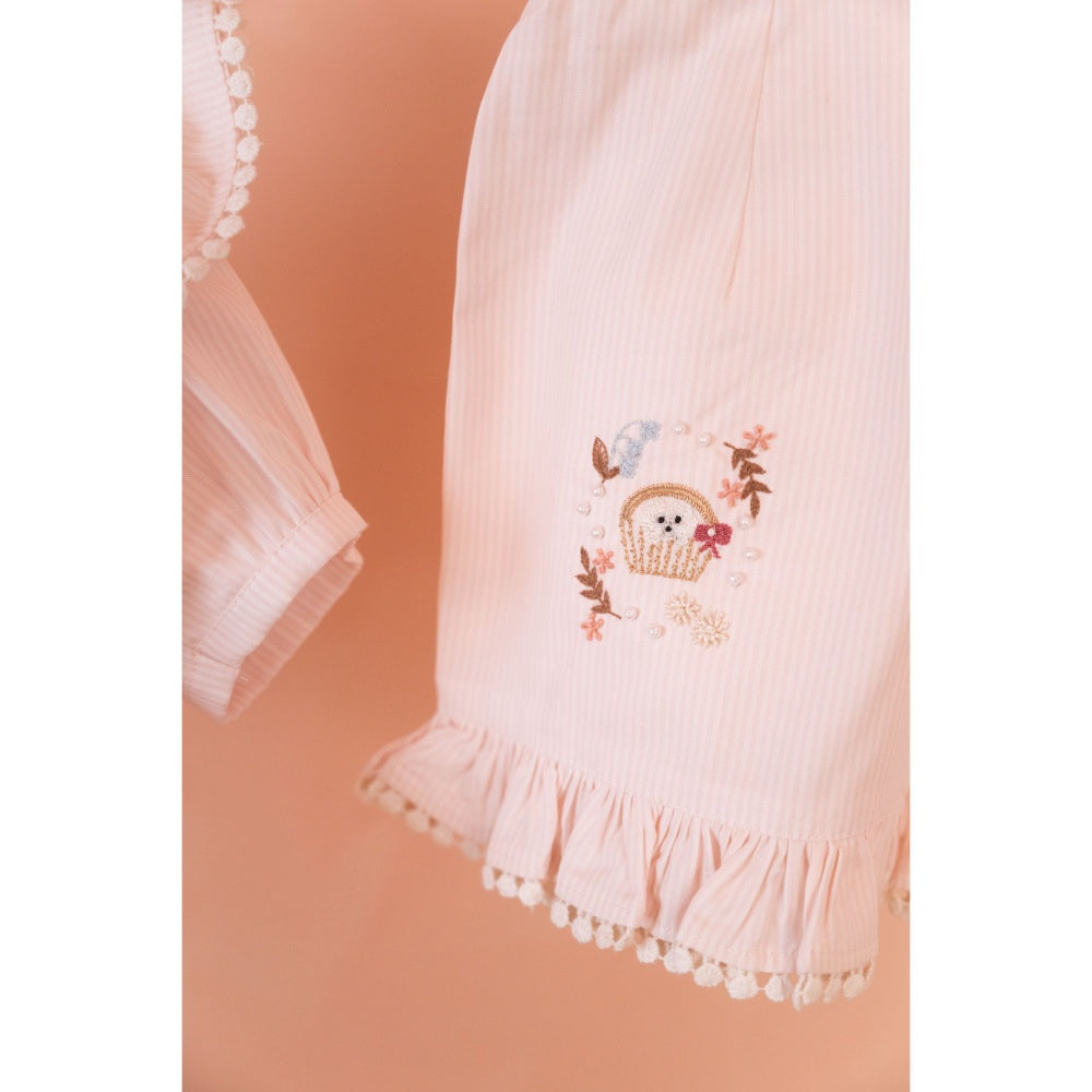 Tilsim by Sagarika Mehrotra Peach Pur Top & Shorts