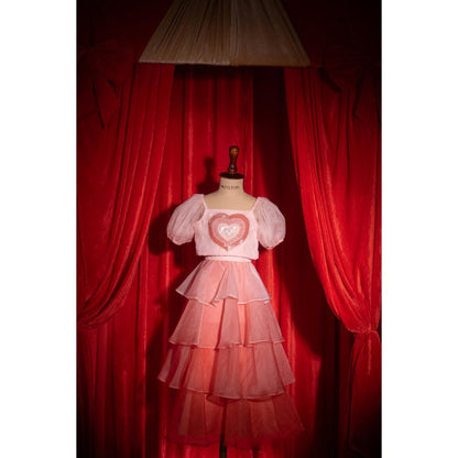 Tilsim by Sagarika Mehrotra Candy Hearts Top with Skirt