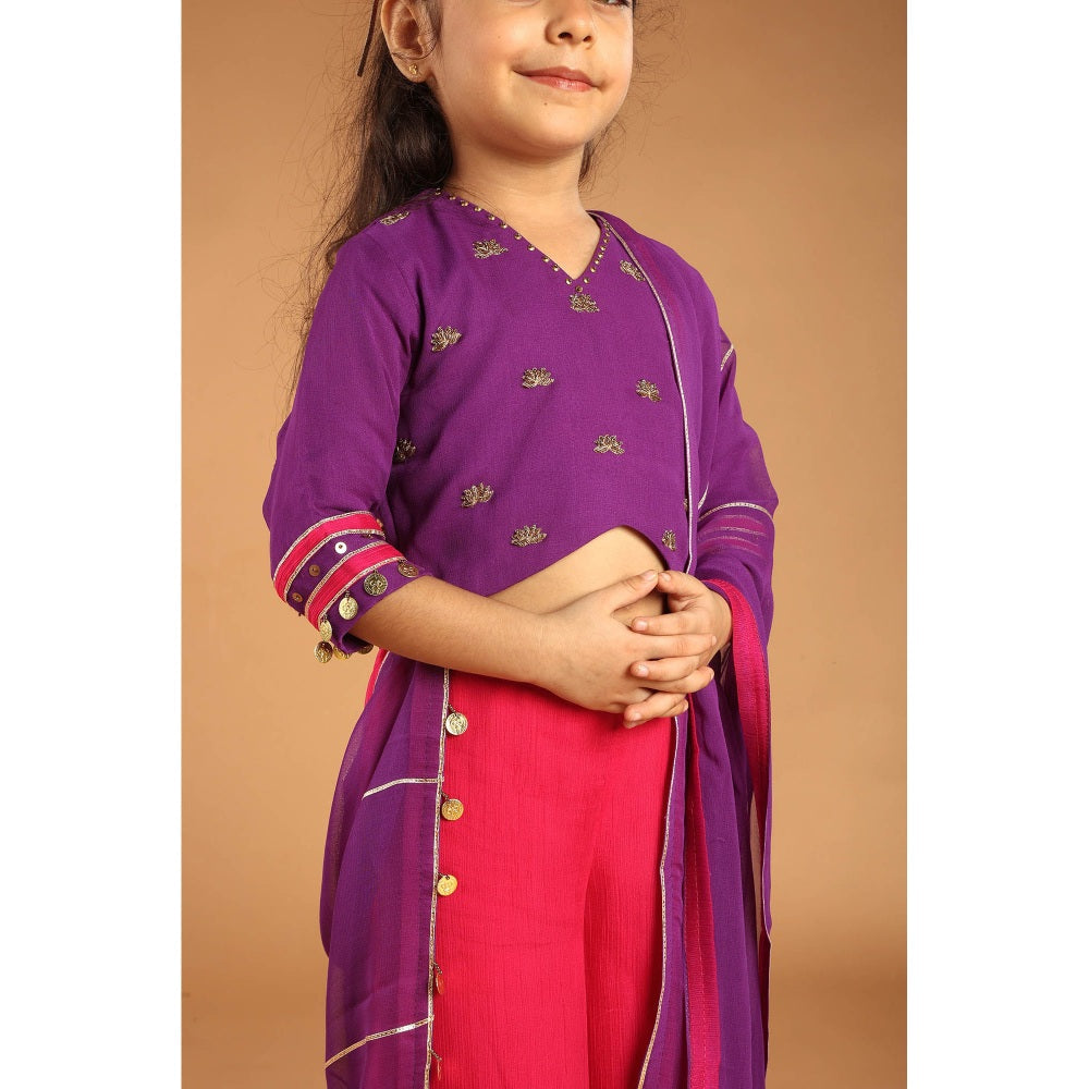 Tilsim by Sagarika Mehrotra Gulbahar Top With Pant And Dupatta