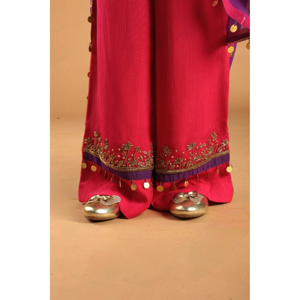 Tilsim by Sagarika Mehrotra Gulbahar Top With Pant And Dupatta