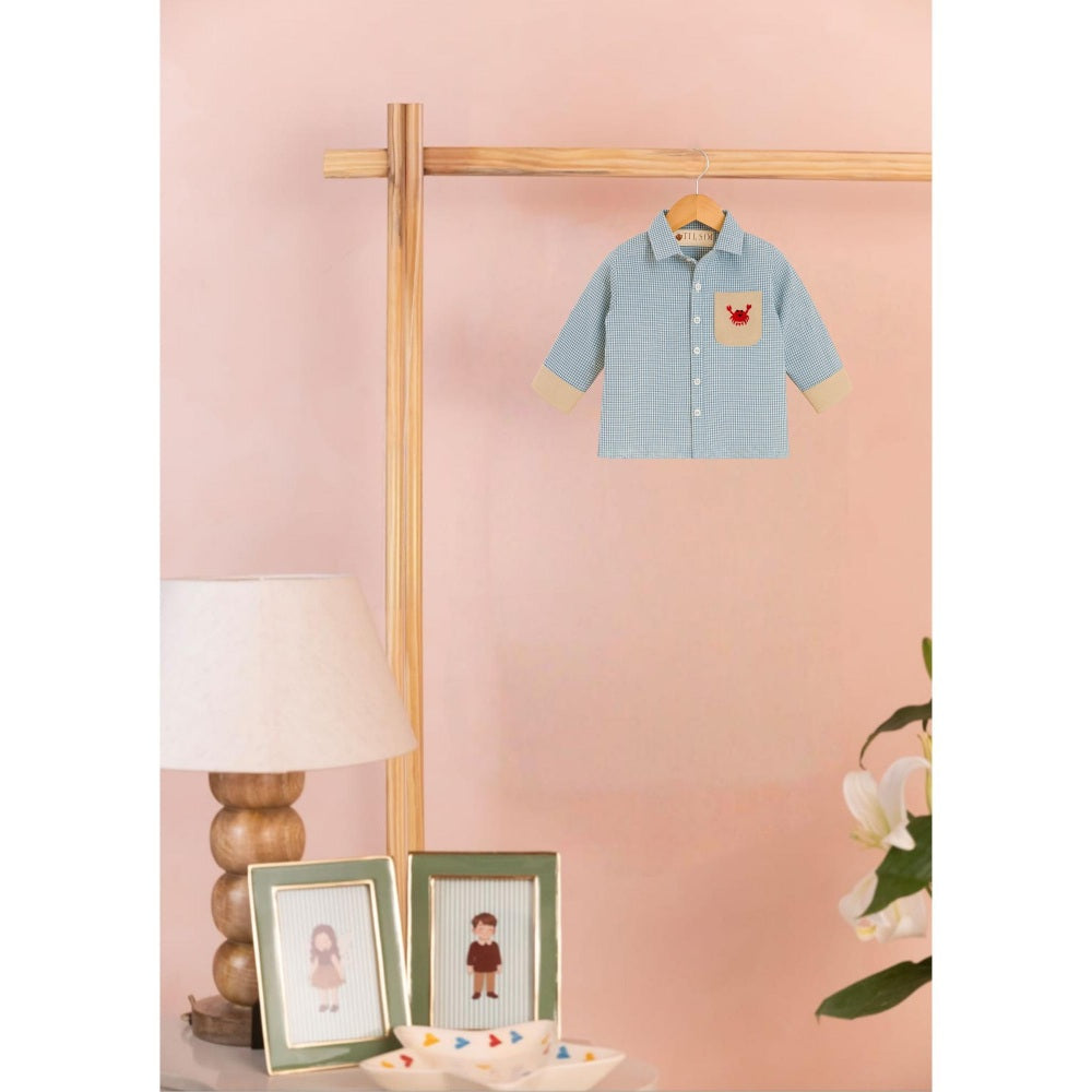 Tilsim by Sagarika Mehrotra Blue Bat Crab Shirt