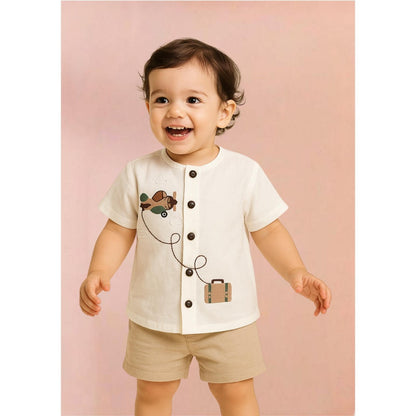 Tilsim by Sagarika Mehrotra Off White Sky High Explorer Shirt