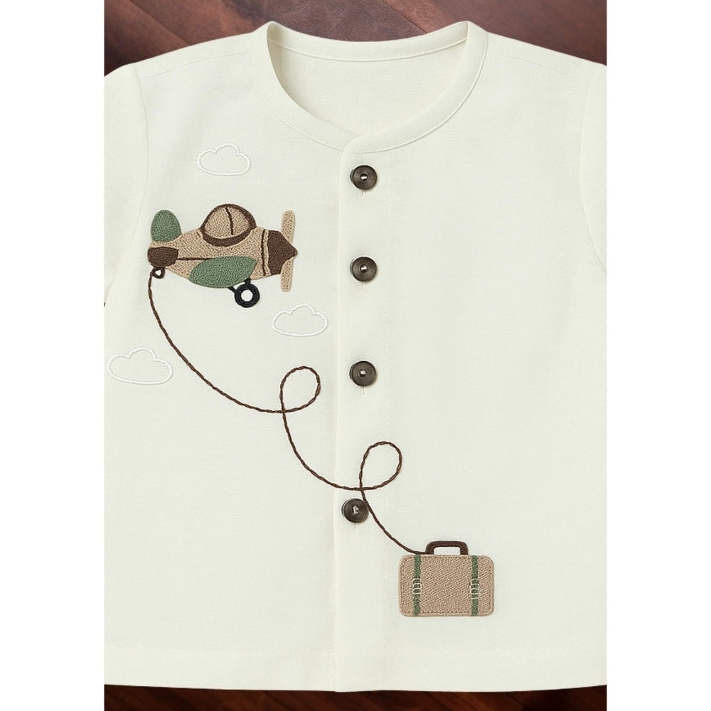 Tilsim by Sagarika Mehrotra Off White Sky High Explorer Shirt