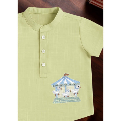 Tilsim by Sagarika Mehrotra Green Ducky Days Shirt