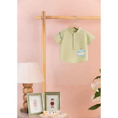 Tilsim by Sagarika Mehrotra Green Ducky Days Shirt