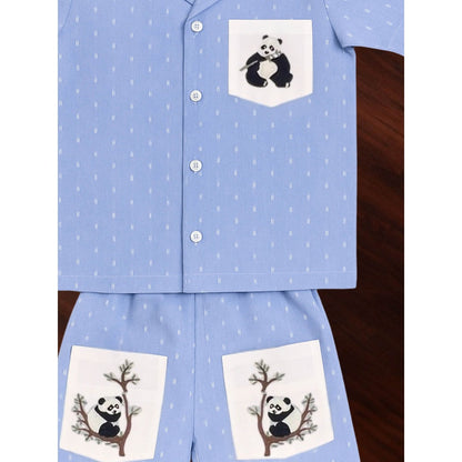Tilsim by Sagarika Mehrotra Boy Blue Panda Drama Co-Ord Set