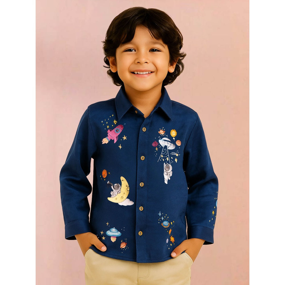 Tilsim by Sagarika Mehrotra Boy Astro Adventure Shirt