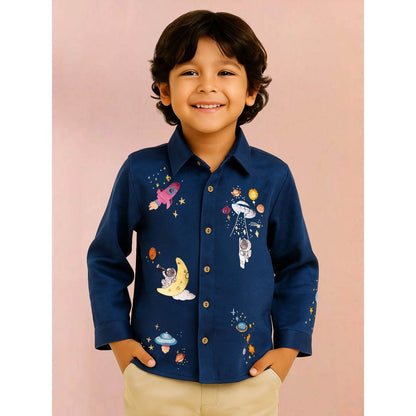 Tilsim by Sagarika Mehrotra Boy Astro Adventure Shirt