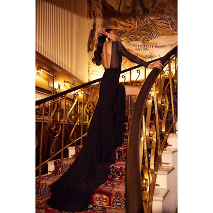 TISHARTH BY SHIVANI Embellished Side Slit Gown