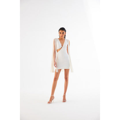 TISHARTH BY SHIVANI Mini Fringe Dress