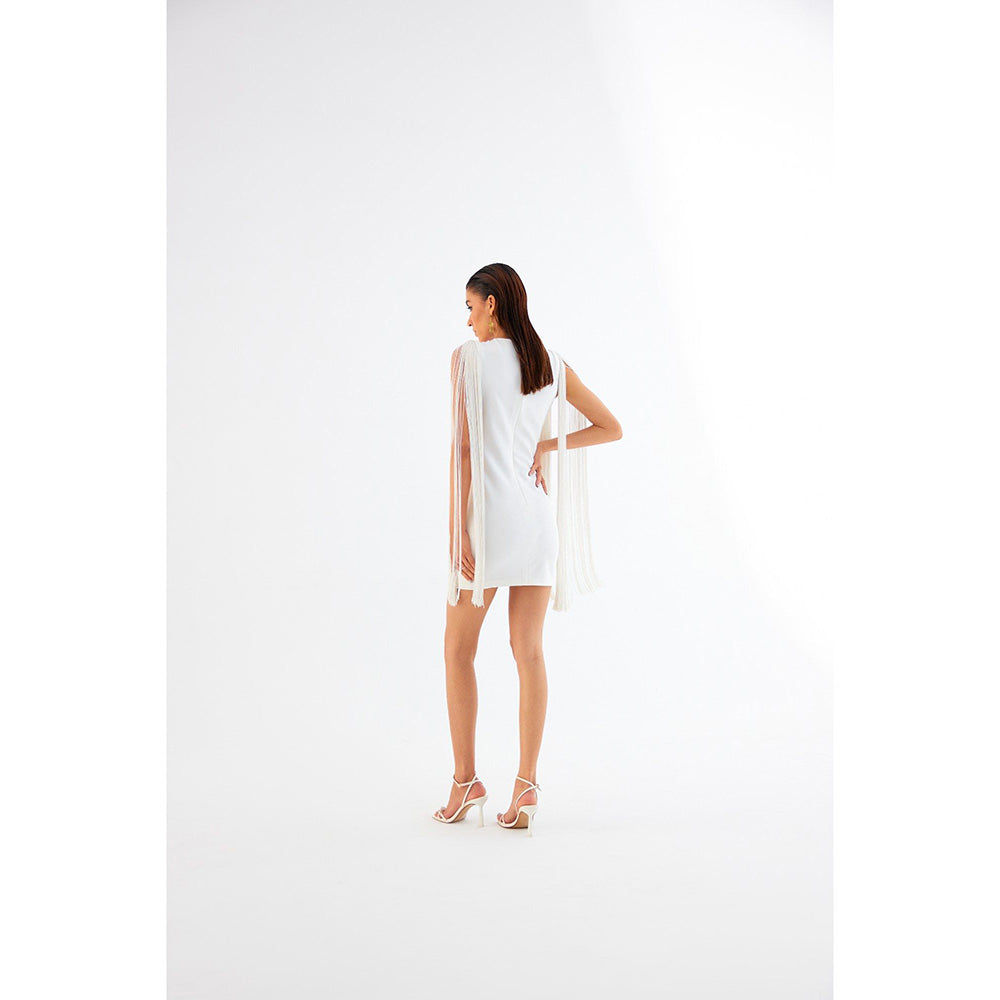 TISHARTH BY SHIVANI Mini Fringe Dress