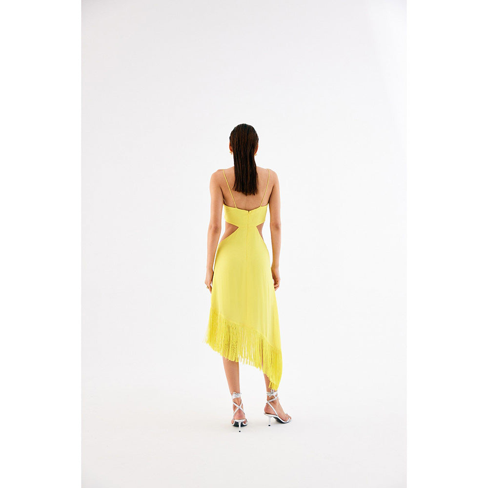 TISHARTH BY SHIVANI Waist Cut Out Asymmetric Dress