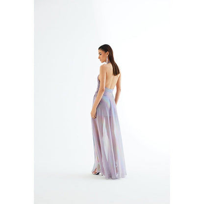 TISHARTH BY SHIVANI Halter Neck Draped Dress