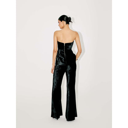 TISHARTH BY SHIVANI Black Velvet Pant with Top