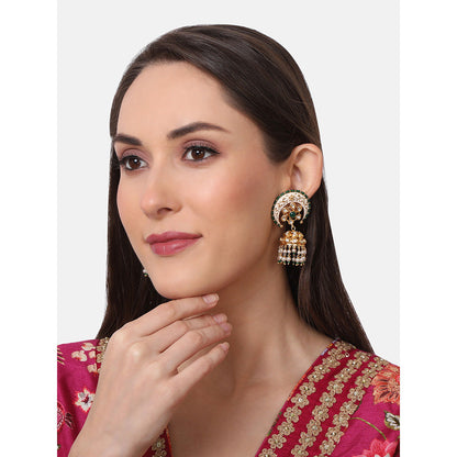 TIZORA White Meena Chand Jhumki