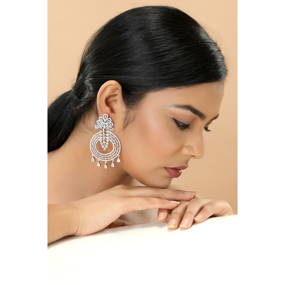 TIZORA Baguette Studded Chandbalis