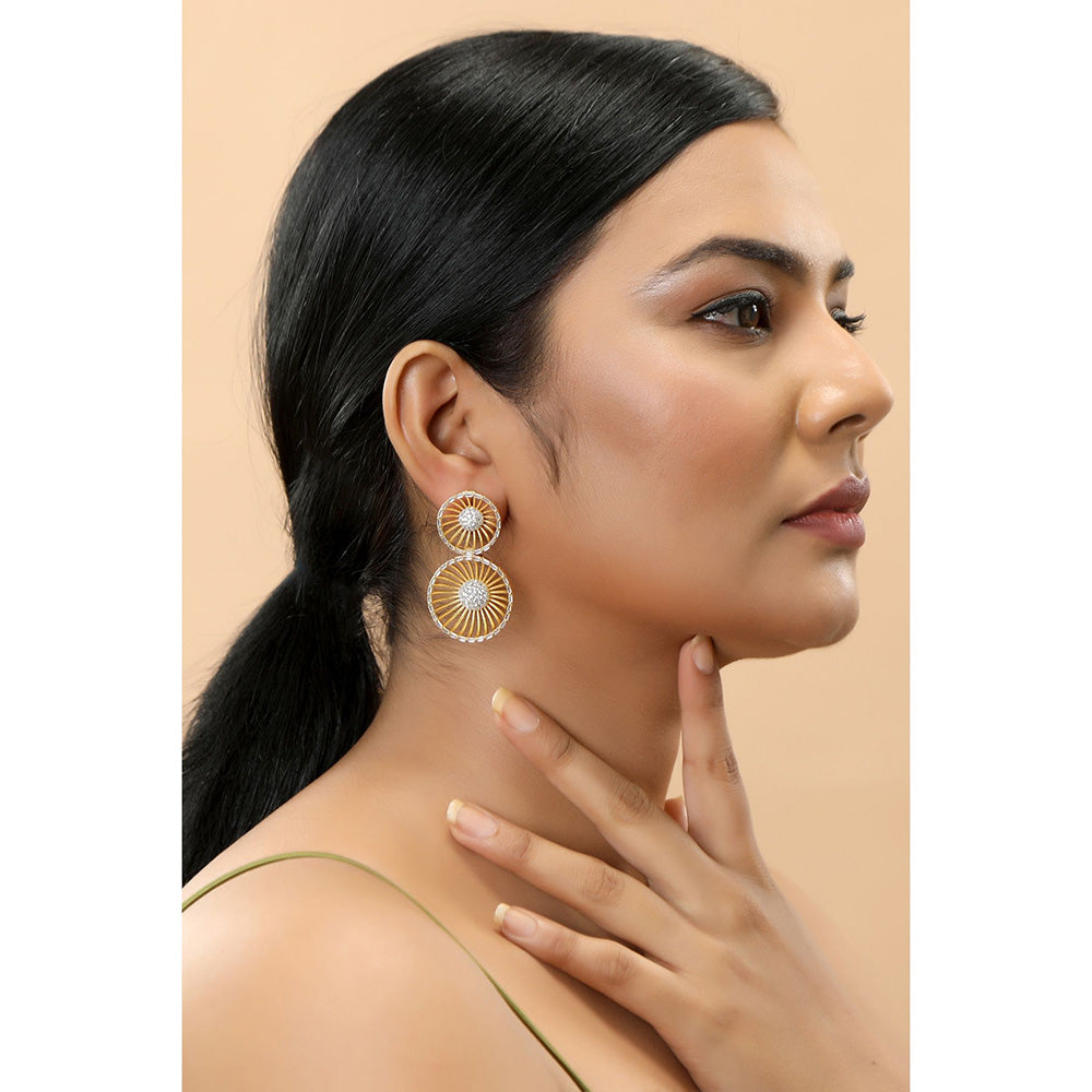 TIZORA Diamond Cup Shaped Party Earrings