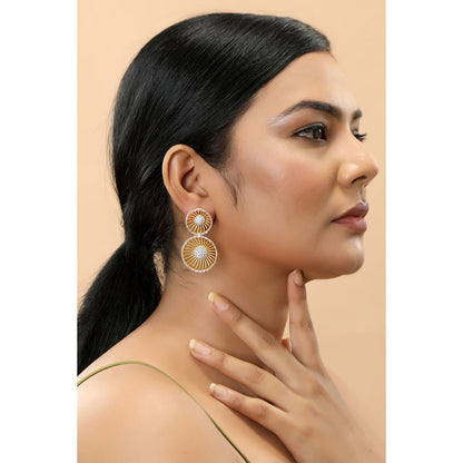 TIZORA Diamond Cup Shaped Party Earrings