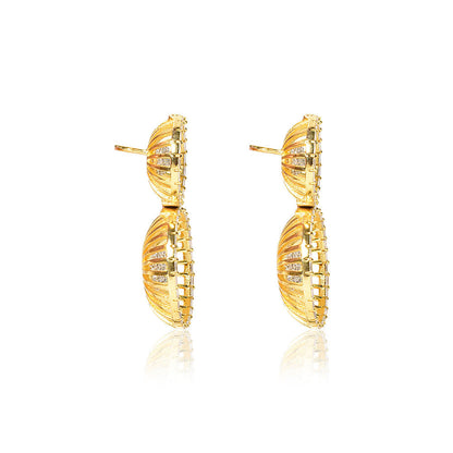 TIZORA Diamond Cup Shaped Party Earrings