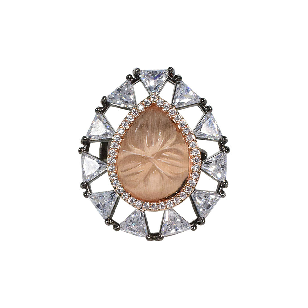 TIZORA Antique Diamond Earrings and Ring Set