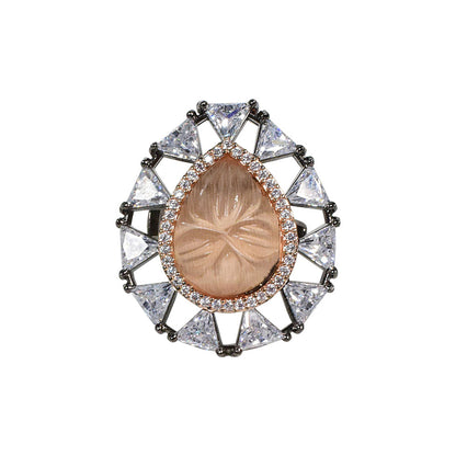 TIZORA Antique Diamond Earrings and Ring Set