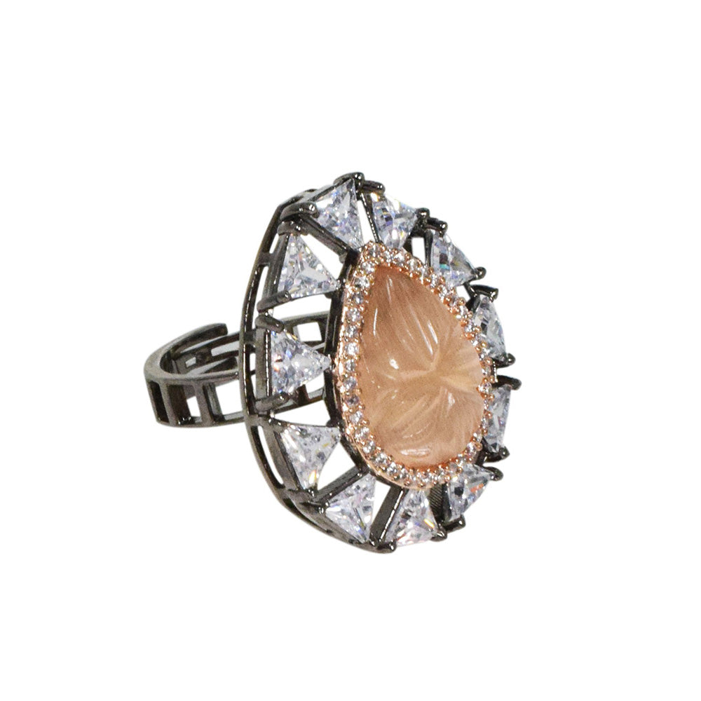 TIZORA Antique Diamond Earrings and Ring Set