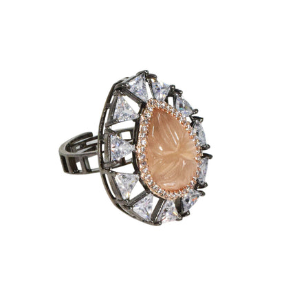 TIZORA Antique Diamond Earrings and Ring Set