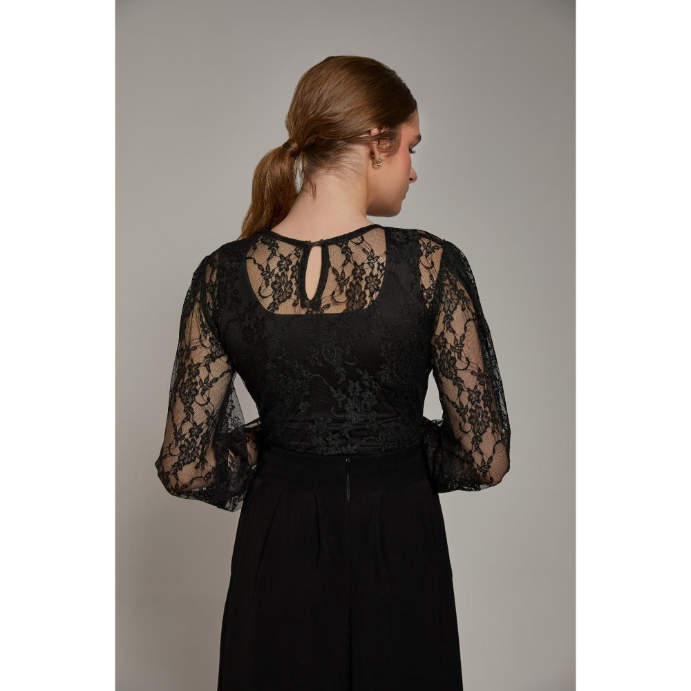 Torsha Dark Empress Black Lace Top