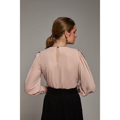 Torsha Peach Ember Lace Top