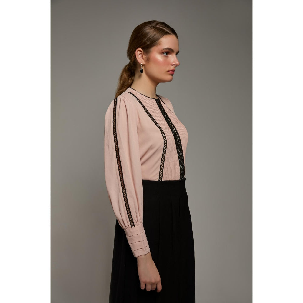 Torsha Peach Ember Lace Top