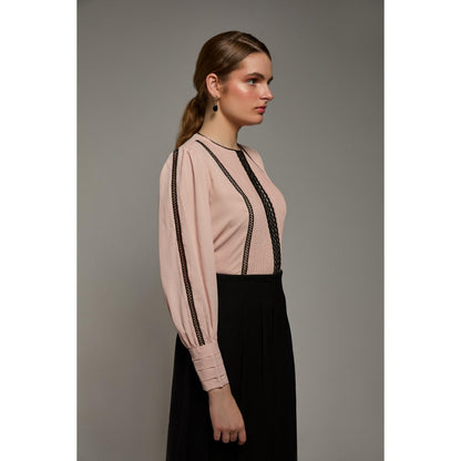 Torsha Peach Ember Lace Top