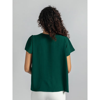 Torsha Green Solid Shirt
