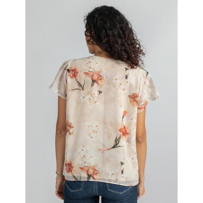 Torsha Beige Shirt Golden Button Forever New