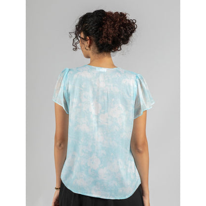 Torsha Blue Shirt Golden Button Forever New