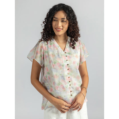 Torsha Multi-Color Shirt Golden Button Forever New