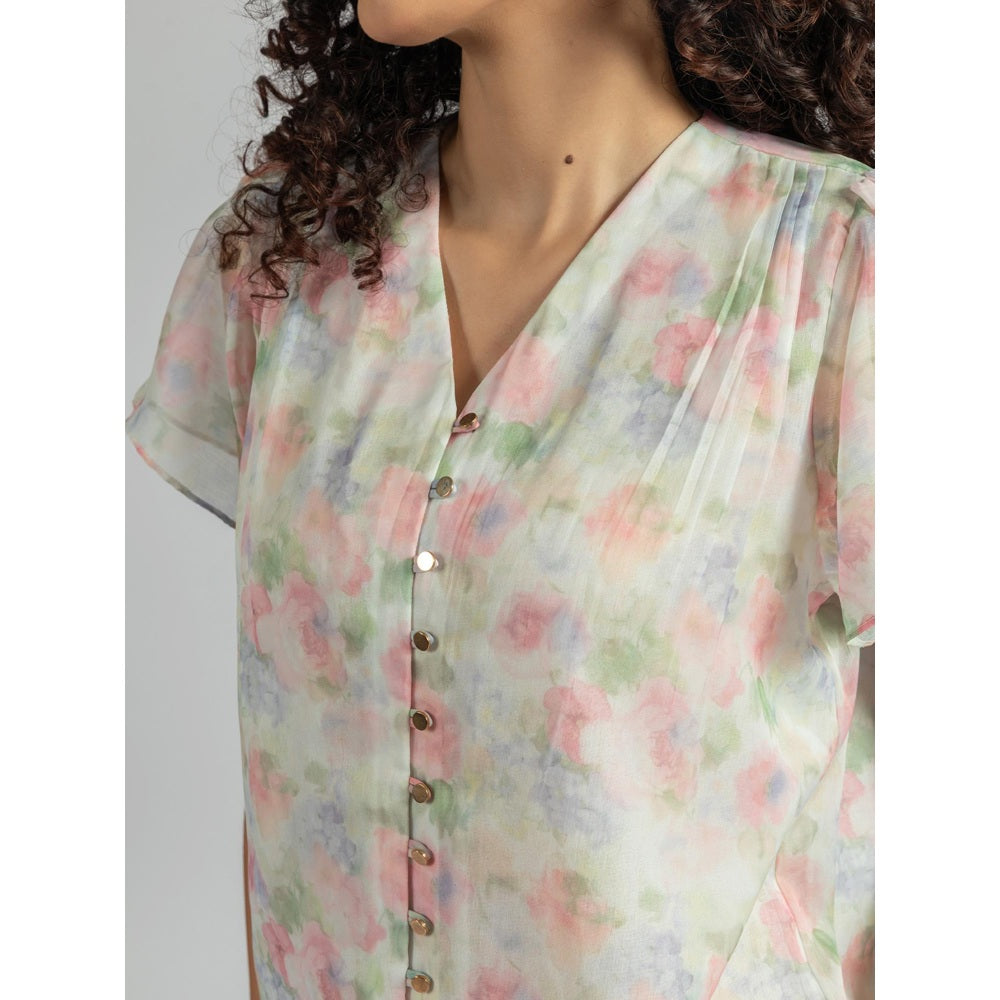 Torsha Multi-Color Shirt Golden Button Forever New