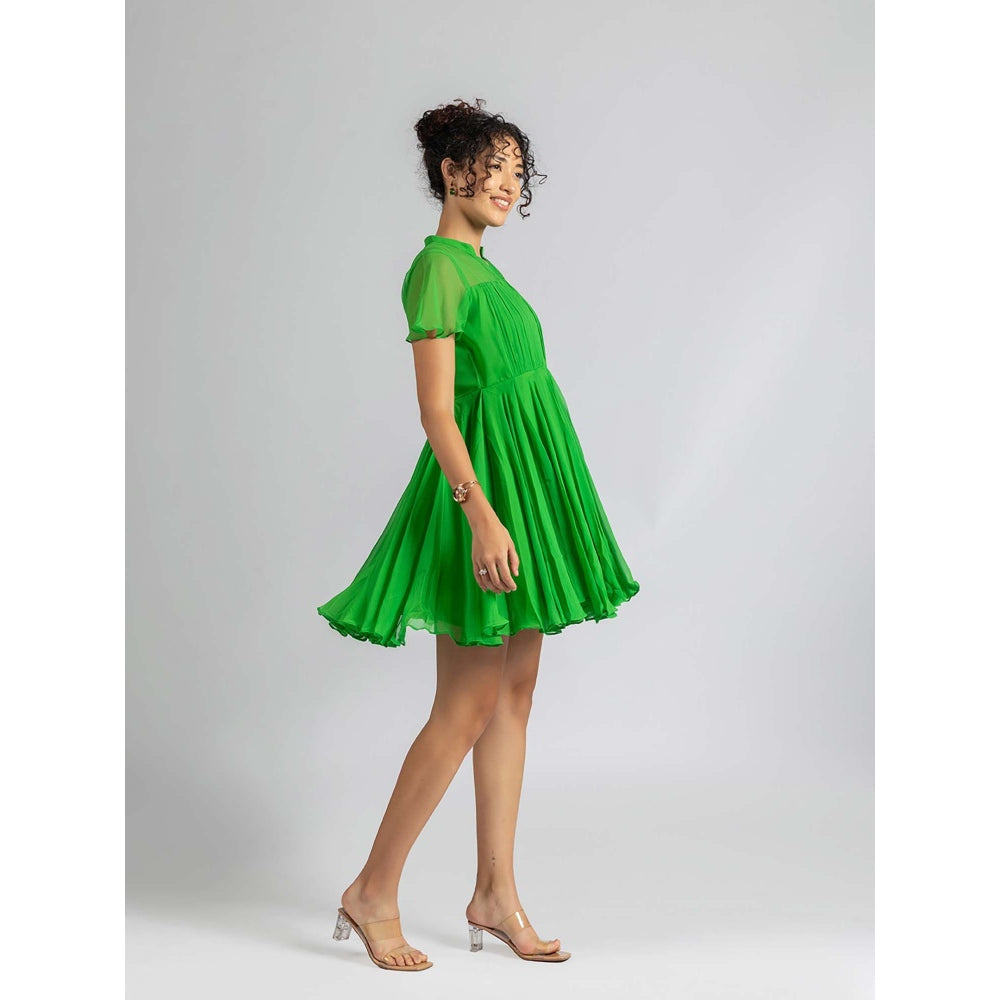 Torsha Green Breeze Mini Dress