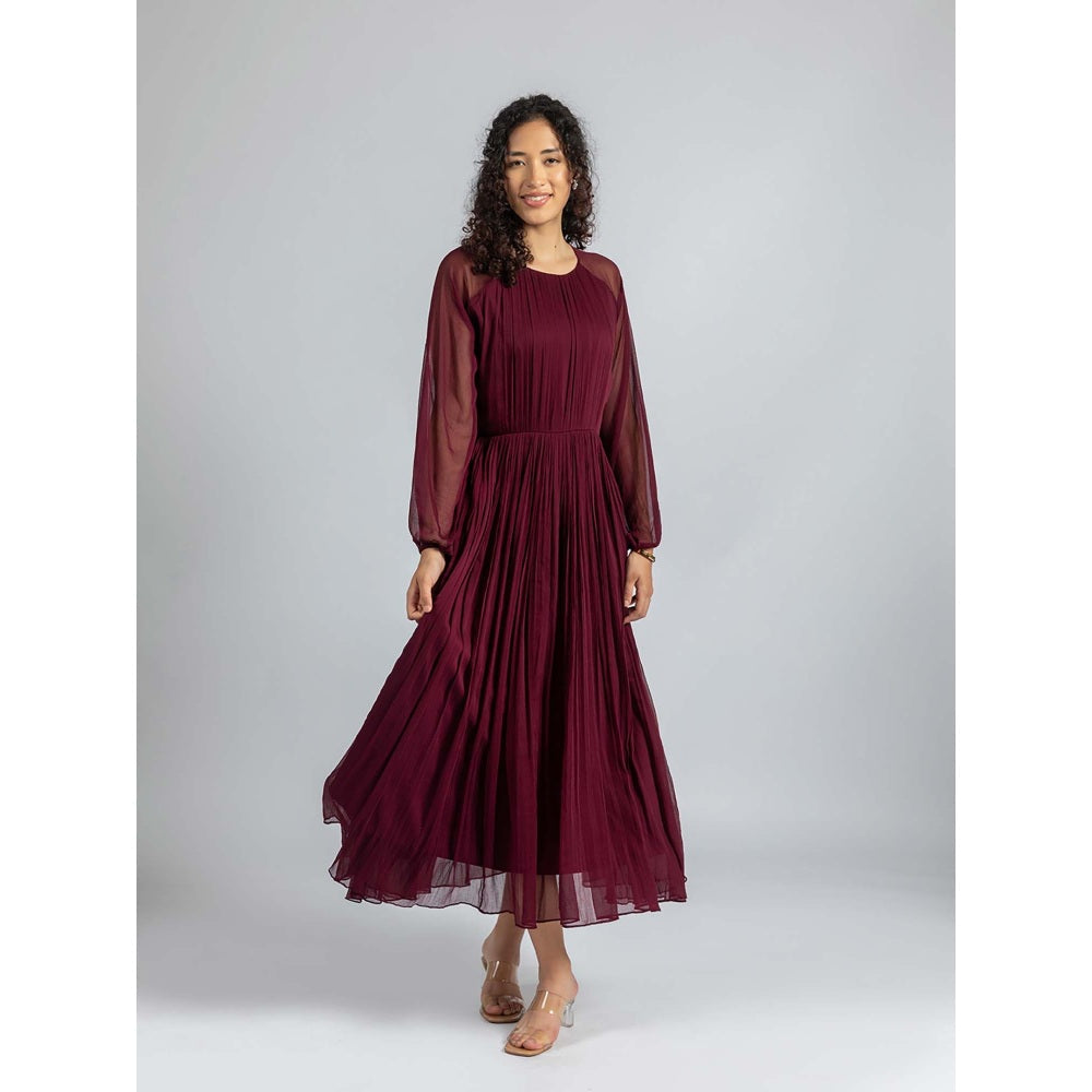 Torsha Burgundy Breeze Dress