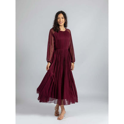 Torsha Burgundy Breeze Dress