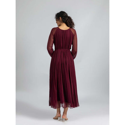 Torsha Burgundy Breeze Dress