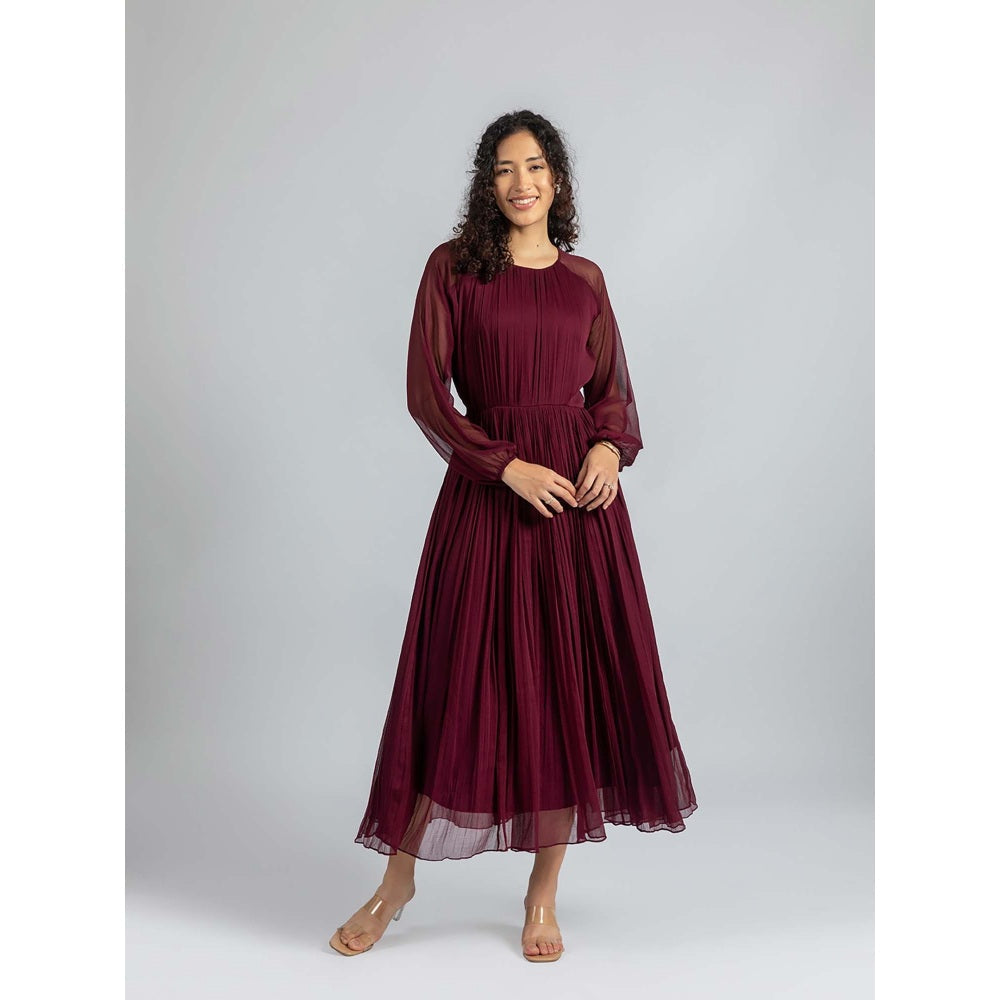 Torsha Burgundy Breeze Dress