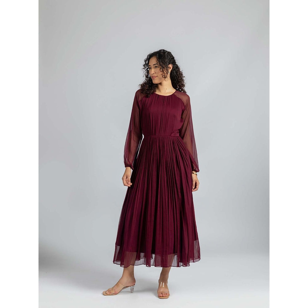 Torsha Burgundy Breeze Dress