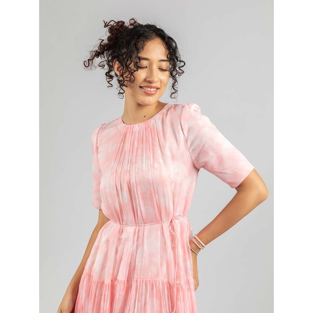 Torsha Pink Morning Blush Dress with Belt