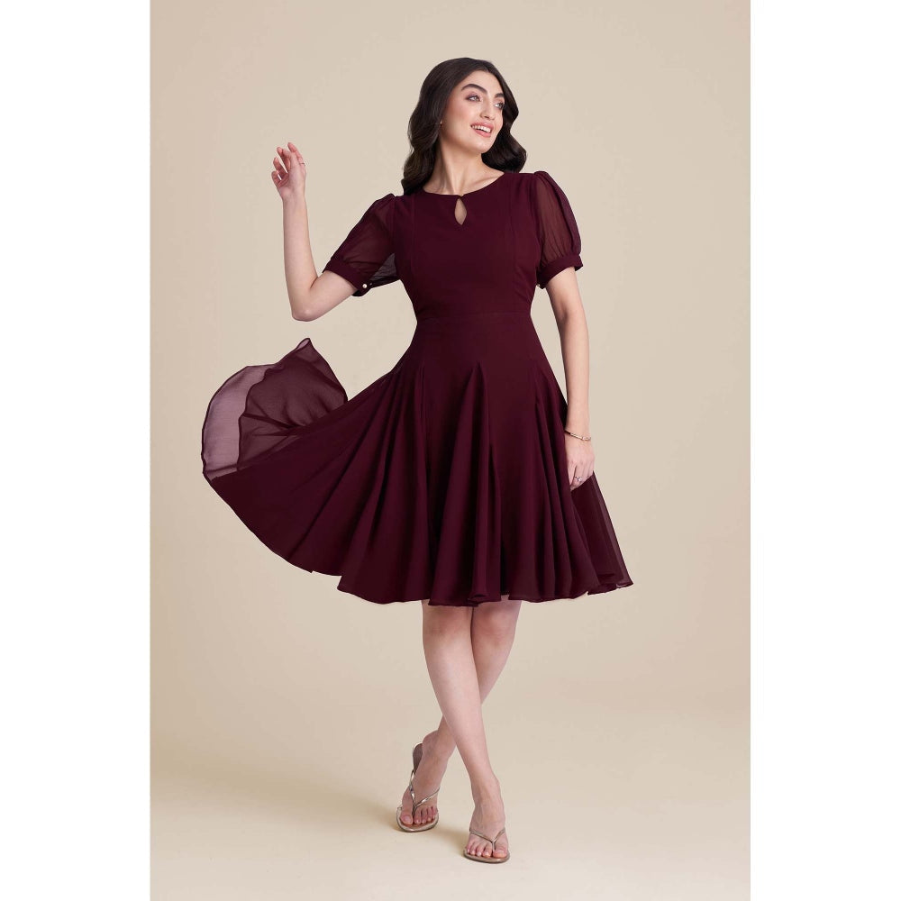 Torsha Burgundy Muse Mini Dress