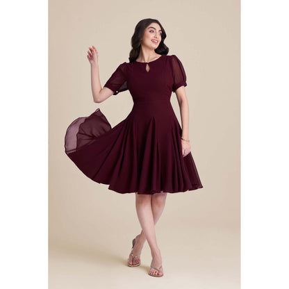 Torsha Burgundy Muse Mini Dress