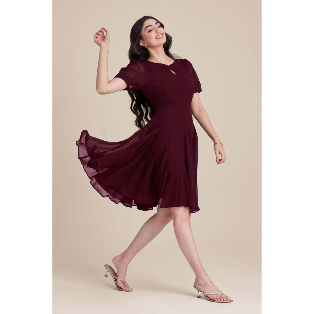 Torsha Burgundy Muse Mini Dress