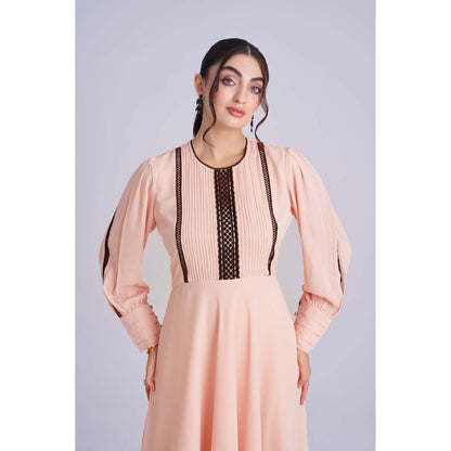 Torsha Peach Lace Charm Dress
